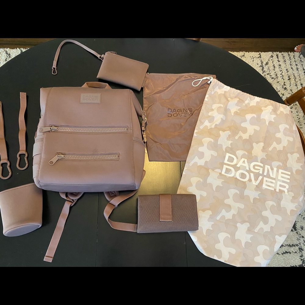 Medium Indi Dagne Dover Diaper bag in dune